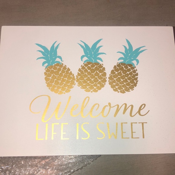 Wooden Pineapple Box, Gold and Teal ๐ - Picture 3 of 5